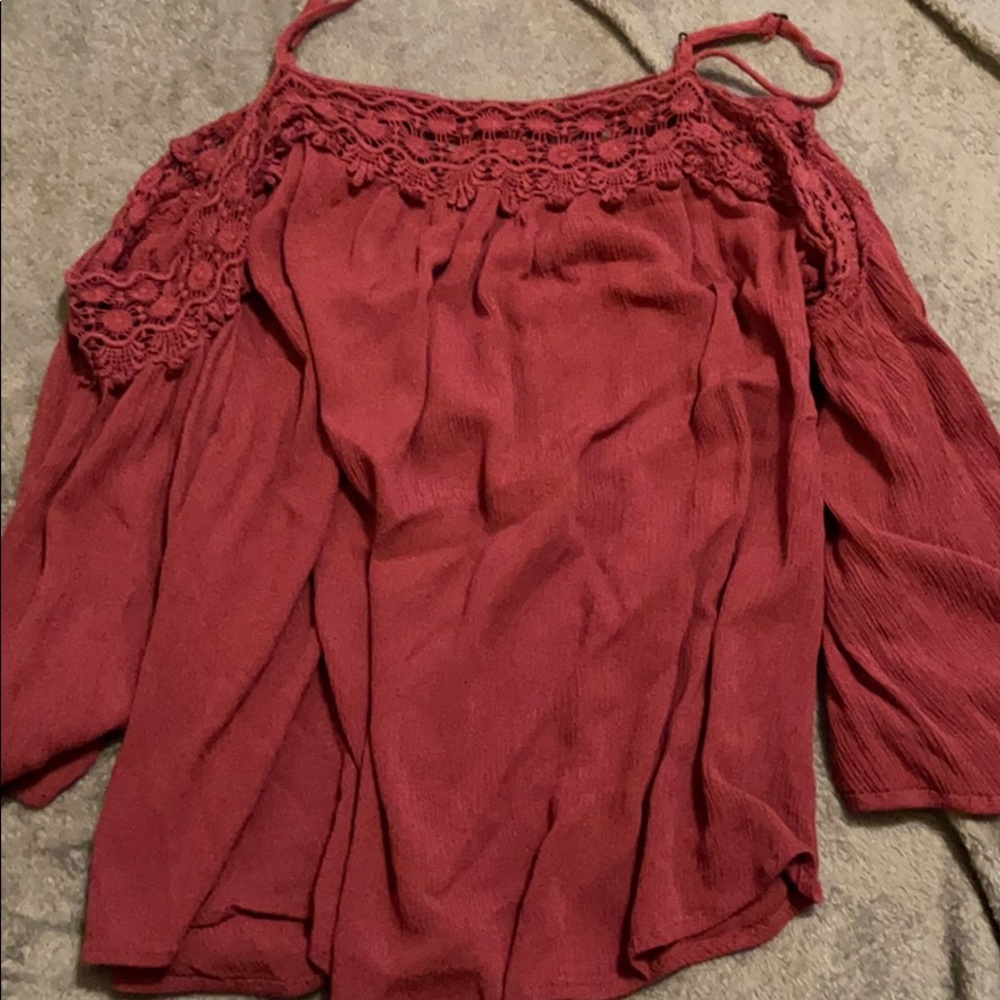 mauve blouse